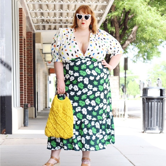 Mixed Pattern Dress - Picture 1 of 8